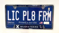 Xavier Musketeers License Plate Cover